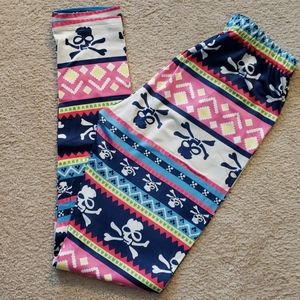 Skull Fair Isle print leggings